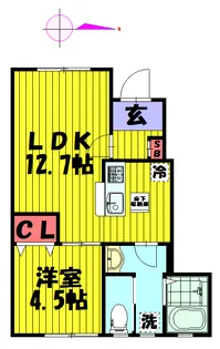 リーブルファイン両新田西町【1階】の間取り