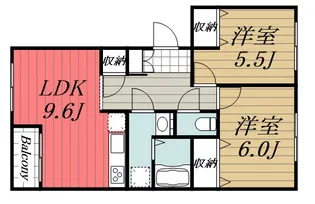 千葉県東金市田間【アパート】の間取り