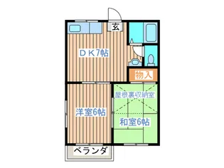 ブレ-ンK【2階】の間取り