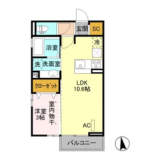 ヴァイアE【1階】の間取り