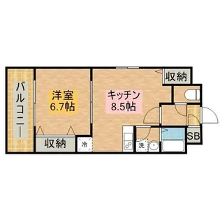 カルディアスタジアムシティ【5階】の間取り