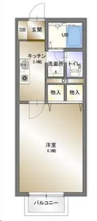 パレスブラン旭南【1階】の間取り