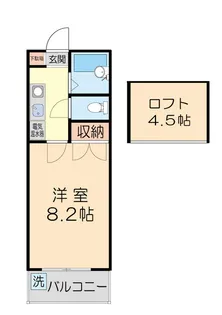 フラットウエスト2【2階】の間取り
