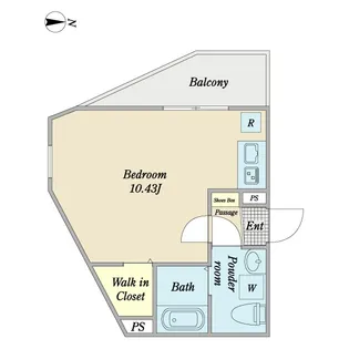 1Rの間取り画像