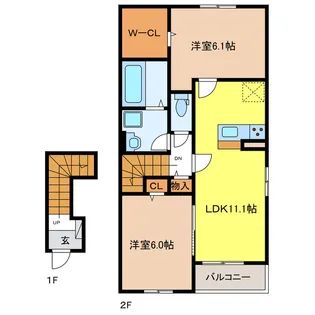ロスペロスI【2階】の間取り