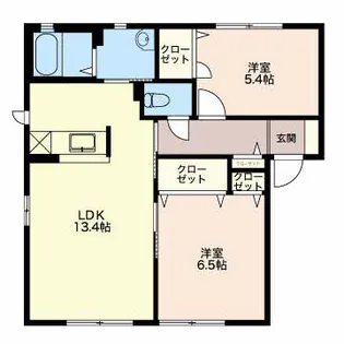 ヴィラ ニッシン【1階】の間取り