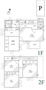 東京都世田谷区成城7【一戸建】の間取り