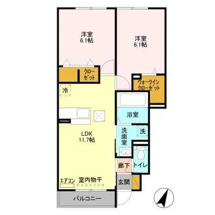 グリーンヴィラ【1階】の間取り