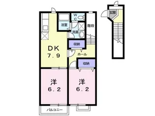 メゾンセレッソA【2階】の間取り
