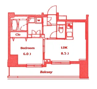 クリオ横浜桜木町ラ・モード【3階】の間取り