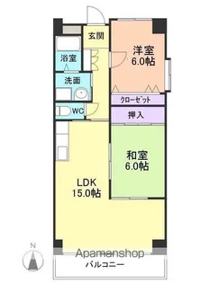 サンロイヤル小雑賀【4階】の間取り