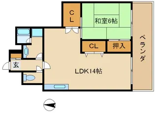 パンドール加古川【4階】の間取り