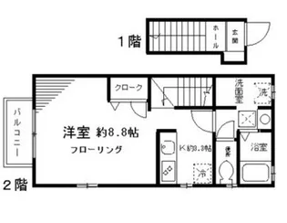 ボヌール旗の台【2階】の間取り