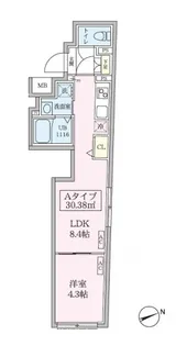 スカイコートリュクス品川大崎【1階】の間取り