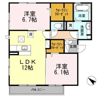 広島県広島市安佐南区山本4【アパート】の間取り