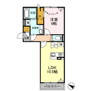 ロイジェントパークスレイクタウン II M【3階】の間取り