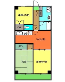 プレステージ市川【6階】の間取り