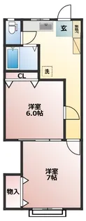 ハピネスAUN II【1階】の間取り