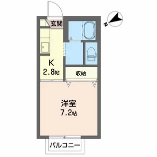 1Kの間取り画像