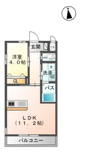 グランドコートII【2階】の間取り