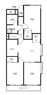チュリス橋本【1階】の間取り