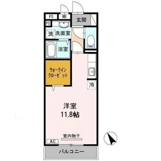 1Rの間取り画像