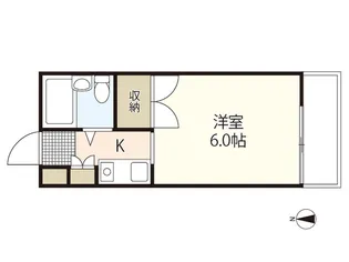 リバーハイツ【1階】の間取り