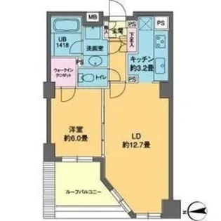 東京都港区高輪2【マンション】の間取り