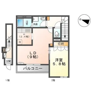 千葉県茂原市下永吉【アパート】の間取り