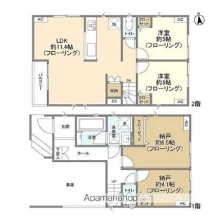 東京都墨田区八広4【一戸建】の間取り