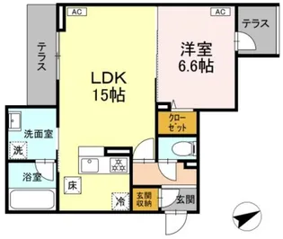 D-residence稲城【1階】の間取り