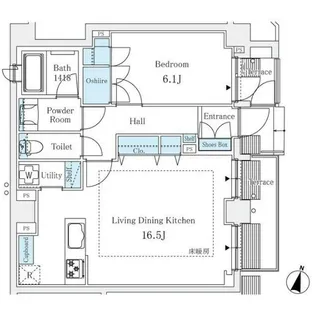 マノワール西麻布【1階】の間取り