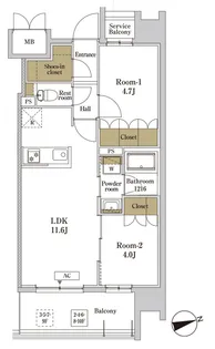 埼玉県川口市飯塚4【マンション】の間取り