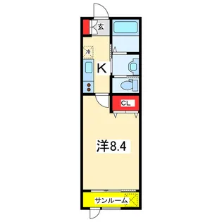 アーバン堀之内【1階】の間取り