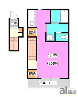 埼玉県狭山市大字東三ツ木【アパート】の間取り