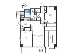 ライオンズマンション高円寺南第2【6階】の間取り