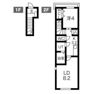 seesaw清水町【2階】の間取り