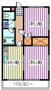 コーポ鈴蘭【3階】の間取り