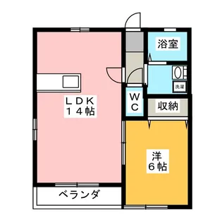 ソレイユII【1階】の間取り