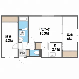 ジュネス東札幌【4階】の間取り