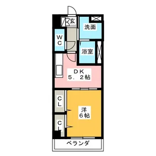ヤマトマンション平戸【5階】の間取り