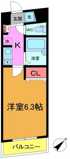 エステシティ船橋【4階】の間取り