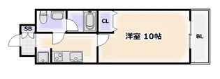 ヒルズ夕陽丘【10階】の間取り