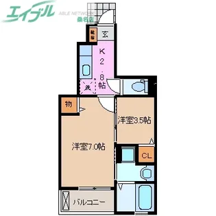 ユングランス II【1階】の間取り