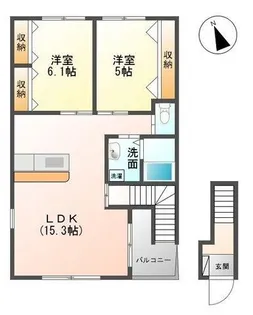 トゥインクル ソレイユ【2階】の間取り