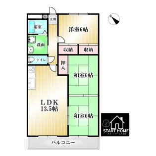 グランステイツ松茂【4階】の間取り