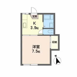 シティ中島丁B【1階】の間取り