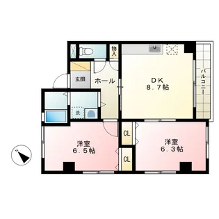 ドゥー・シエシロ【3階】の間取り