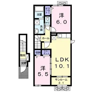 ルーチェ I【2階】の間取り