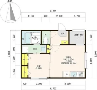 toiro【2階】の間取り